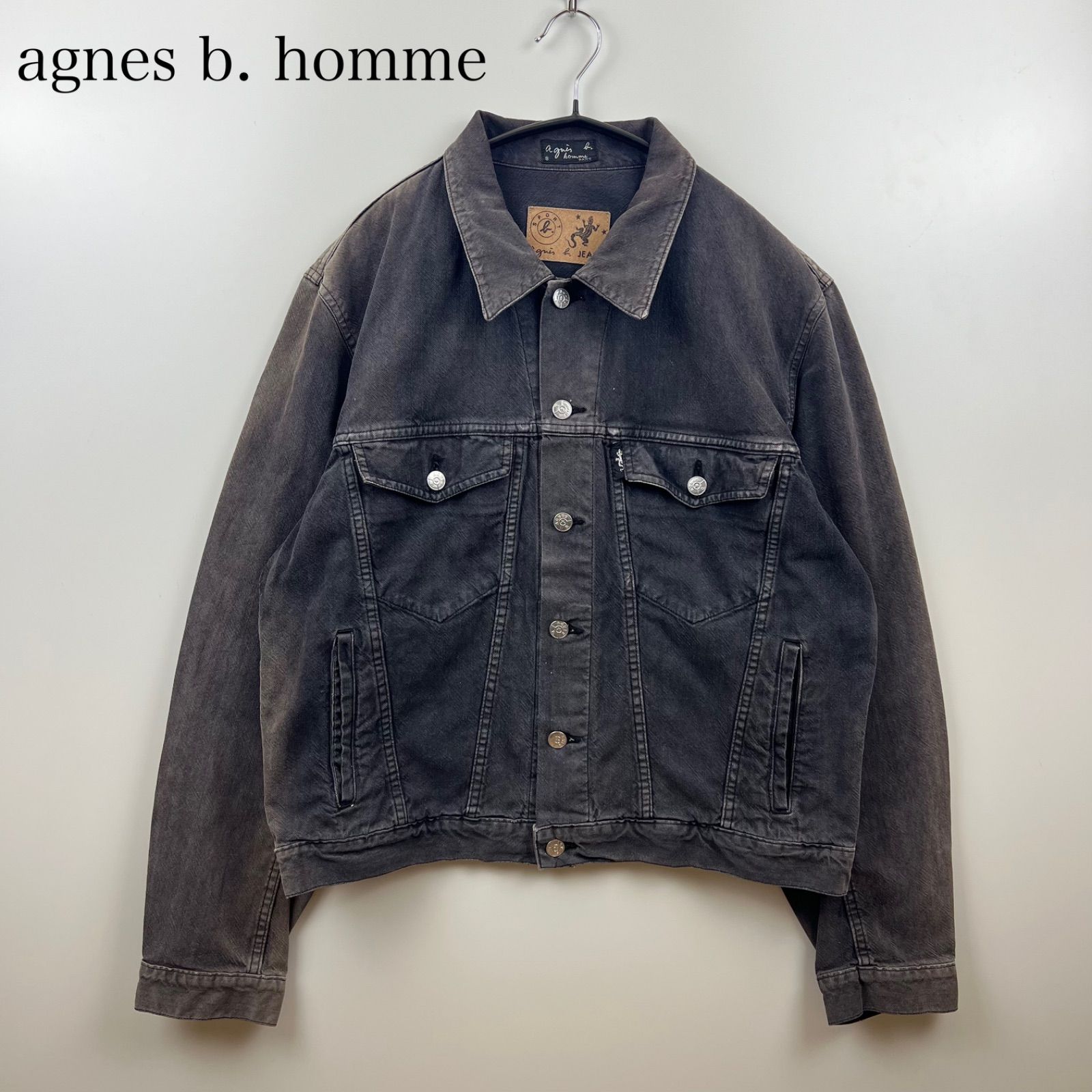 90s agnes b.homme フランス製　ブラックデニム 90s agnes.b homme フランス製 とかげタグ ブラックデニム