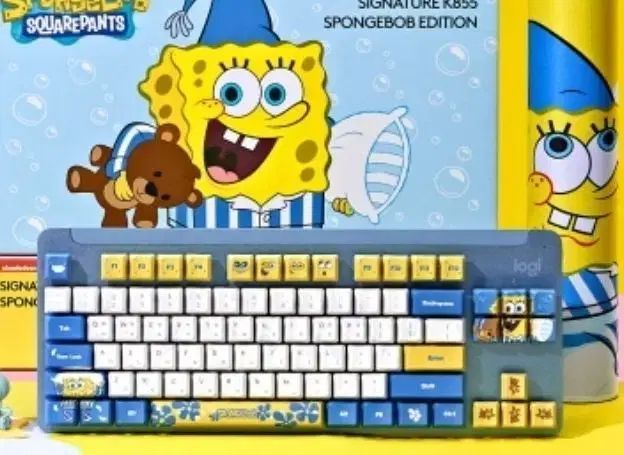 スポンジボブ ロジテック ポップアップ キーキャップ ロングパッド エディション