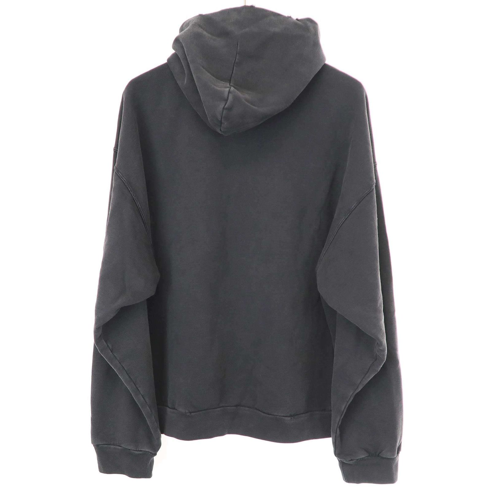 バレンシアガ BALENCIAGA 23AW 746986 TOW66 サイズ:S グラフィティデストロイミディアムフィットデニムパンツ 中古 OM10 BALENCIAGA バレンシアガ 23AW 744462 TQUX7 PARIS MOON OVERSIZED POCKET HOODIE パリス  ムーン デストロイ加工 オーバーサイズ ポケット フーディー パーカー ブラック系 １中古