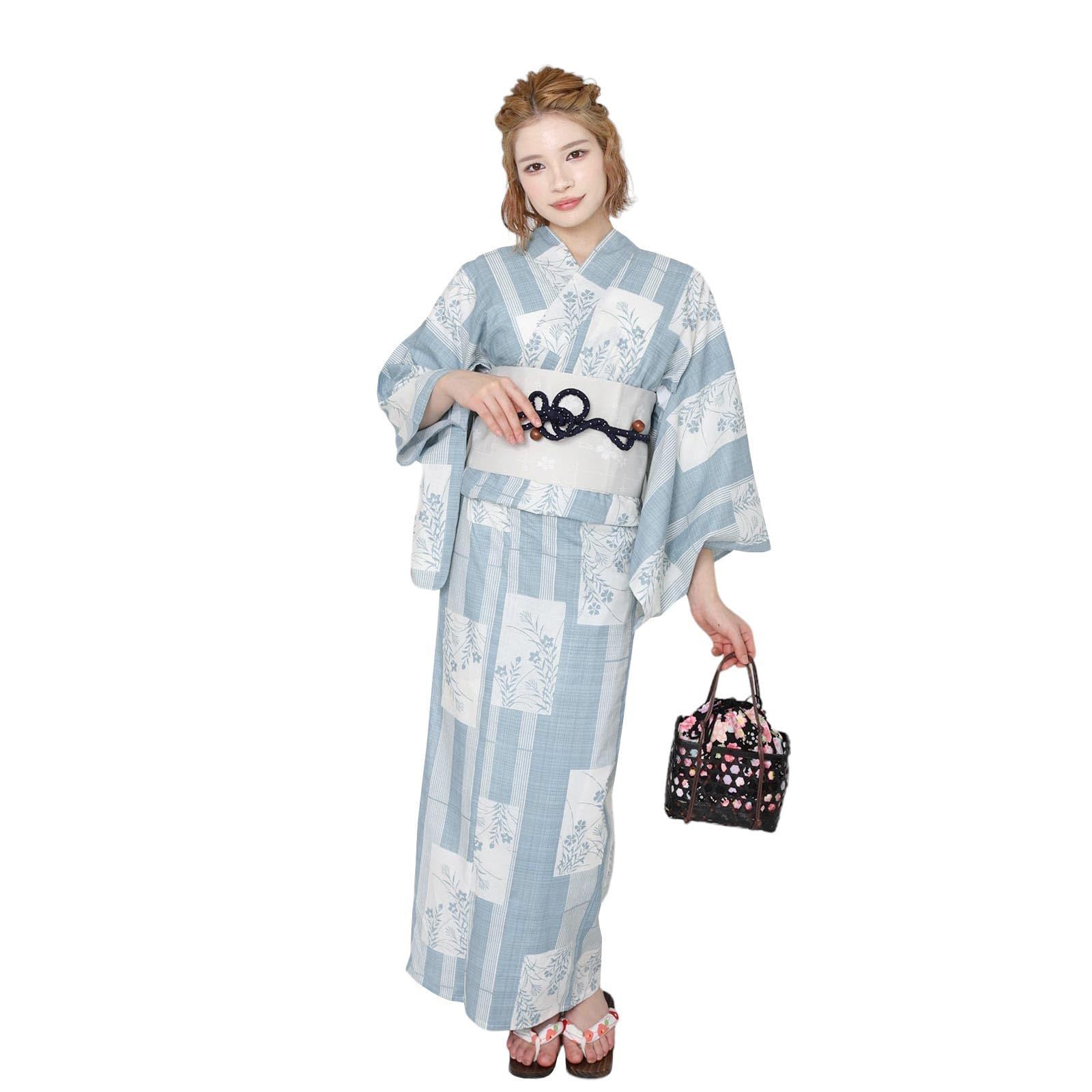 【未使用美品】ふりふ　浴衣(定価33000円)　花柄　水色 未使用美品】ふりふ 浴衣(定価33000円) 花柄 水色 - メルカリ