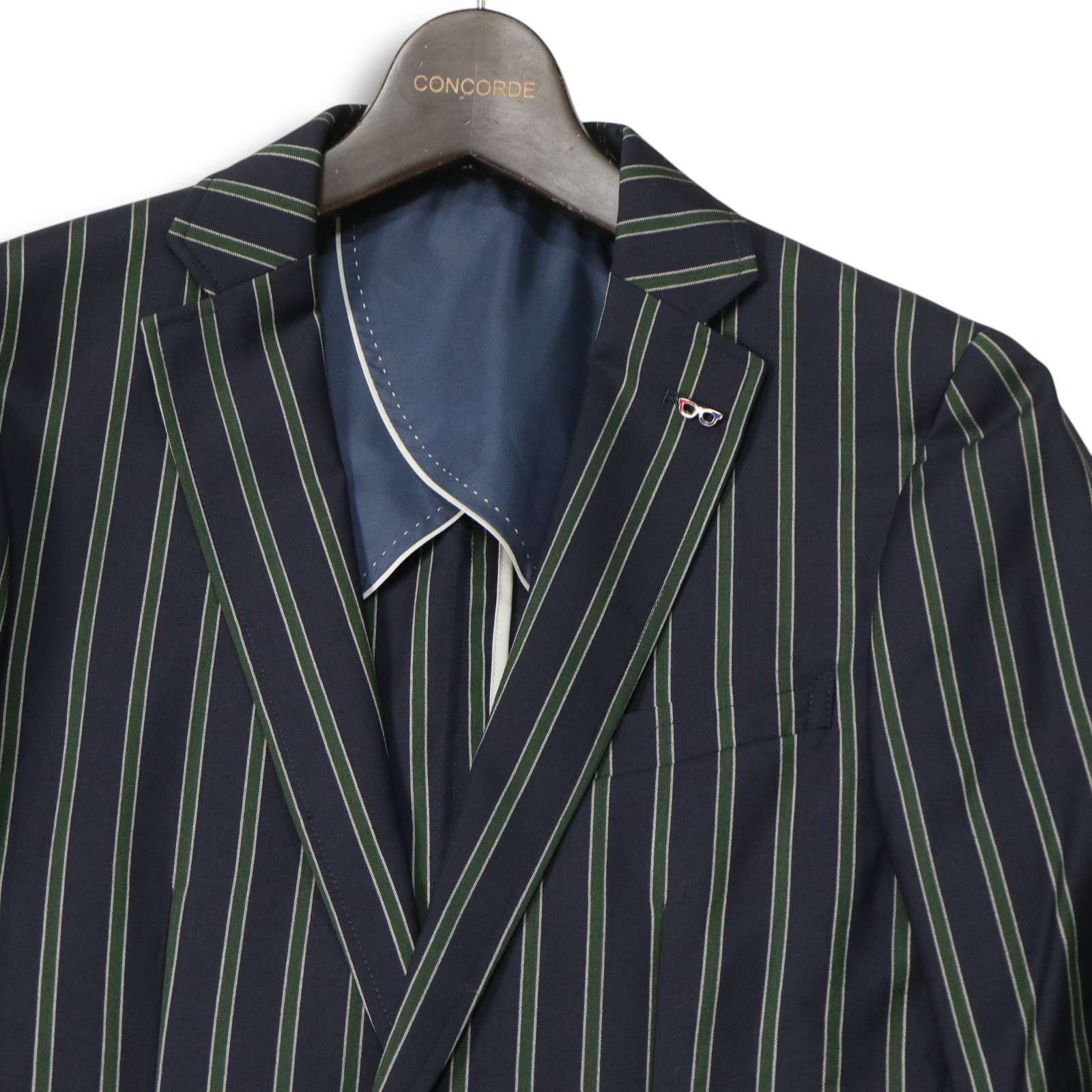 美品 グロレックス カシミヤ テーラードジャケット 銀ボタン ブレザー L位 J.PRESS NEW ENGLAND ブレザー テーラード ジャケット 金ボタン