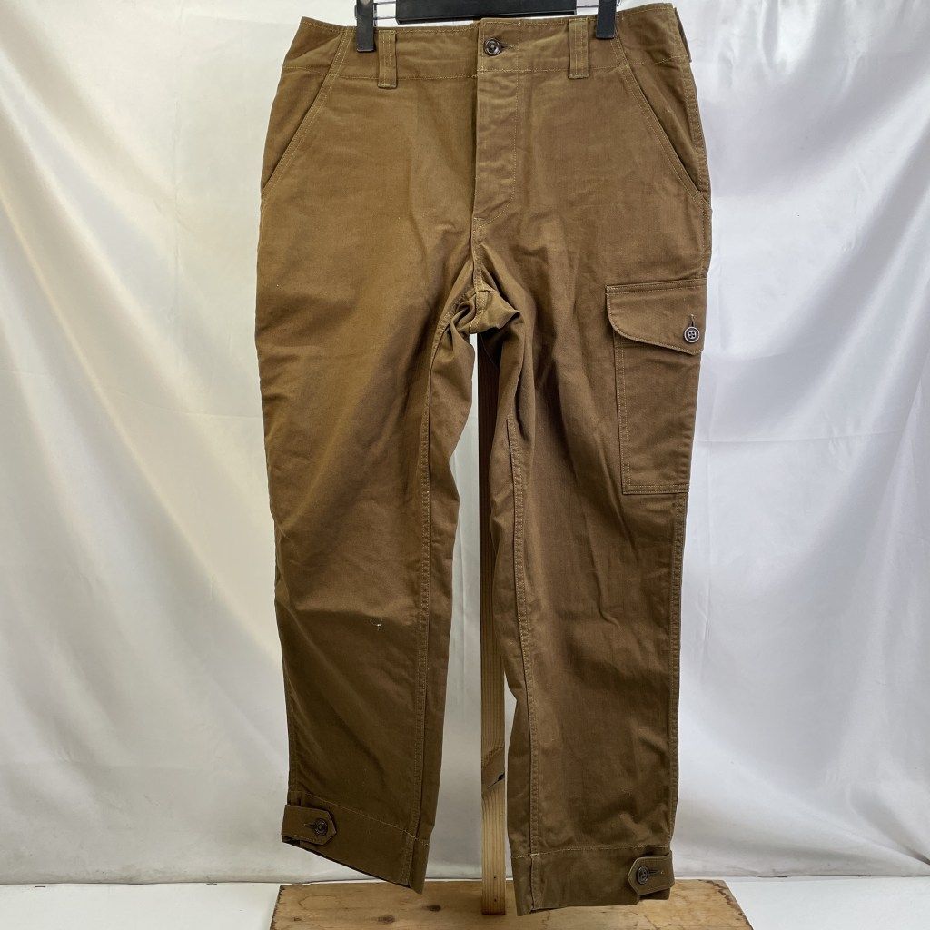 01w-5559 WHEELERS フリーホイーラーズ AVIATORS TROUSERS カーゴパンツ CIVILIAN EWUIPMENT ボタンフライ ブラウン サイズ34 メンズ パンツ 品
