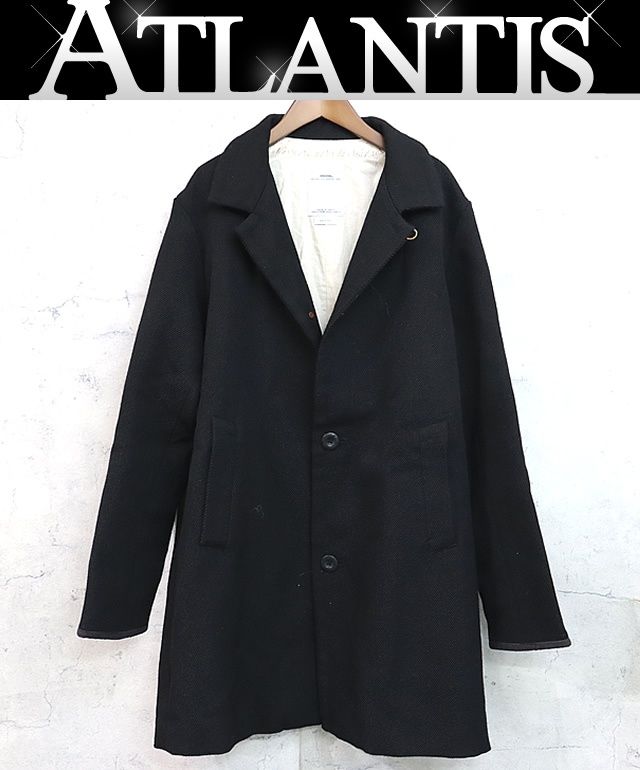 【広尾店】ビズビム VISVIM MIES COAT メンズ ウール 黒 size:4 【15770】
