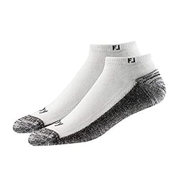 FootJoy メンズ プロドライ ローカット XL 2パック ソックス ホワイト サイズ12-15