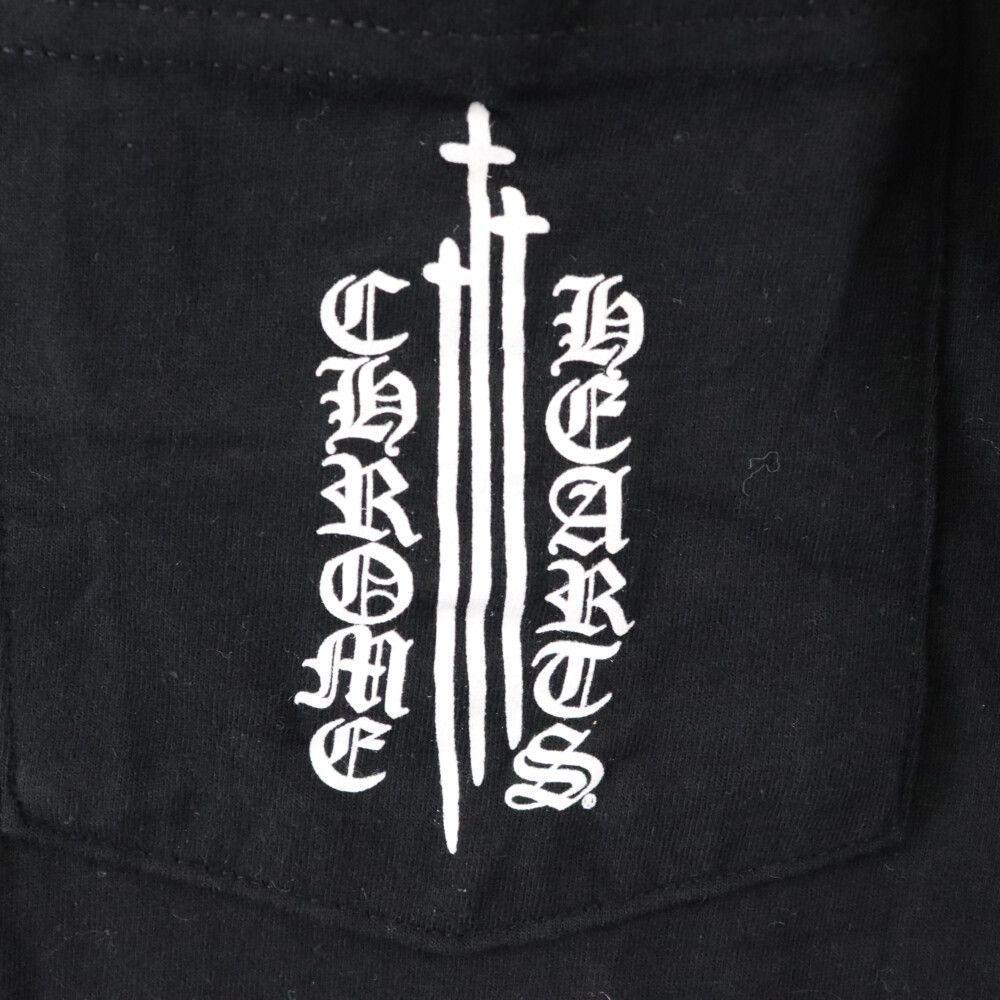 CHROME HEARTS (クロムハーツ) RS3クロスプリント ポケット付き半袖T 