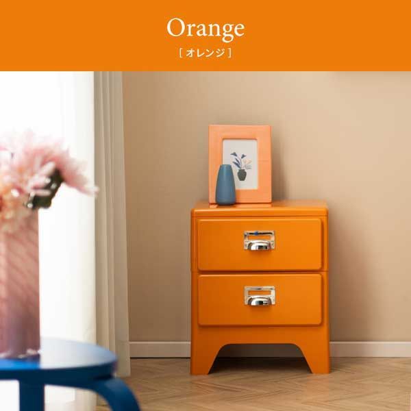 レトロモダンな多段カラーチェスト（5段）「W39.5×D31×H96.5cm」No