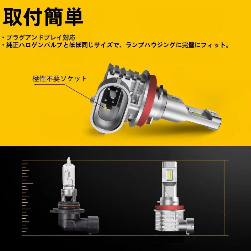車 車 H16 H11 H8 黄色 ライト フォグ フォグライト LED リレー