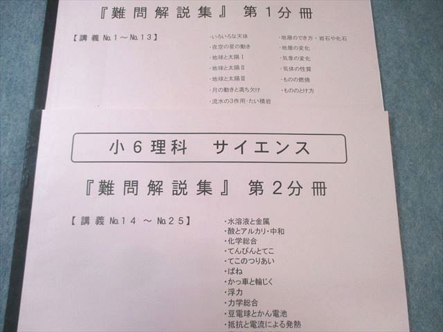浜学園 小6 理科 サイエンス 難問解説集 第1/2分冊 状態良品 2021 計2冊 010m2D 浜学園 小6 理科 サイエンス 難問解説集 第1/2分冊 状態良品