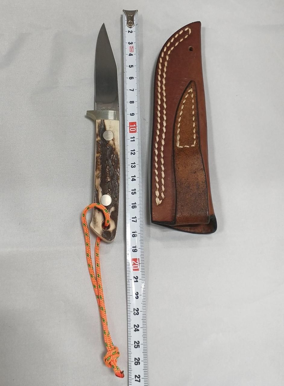 M.SAITO ナイフ 刃渡り8CM ケース付き M.SAITO Knife 8cm Blade with Case