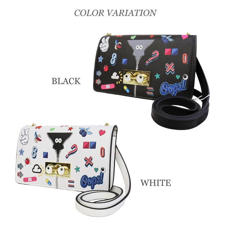 EYE THEME アイテーマ セカンドポーチ ショルダーバッグ ET2828 ミニショルダーバッグ 柄 大人 レディースバッグ おしゃれ ショルダー 斜め掛け 肩掛け 女の子 女性 小さめ ミニ 小さい チェーン 個性的 総柄 バッグ