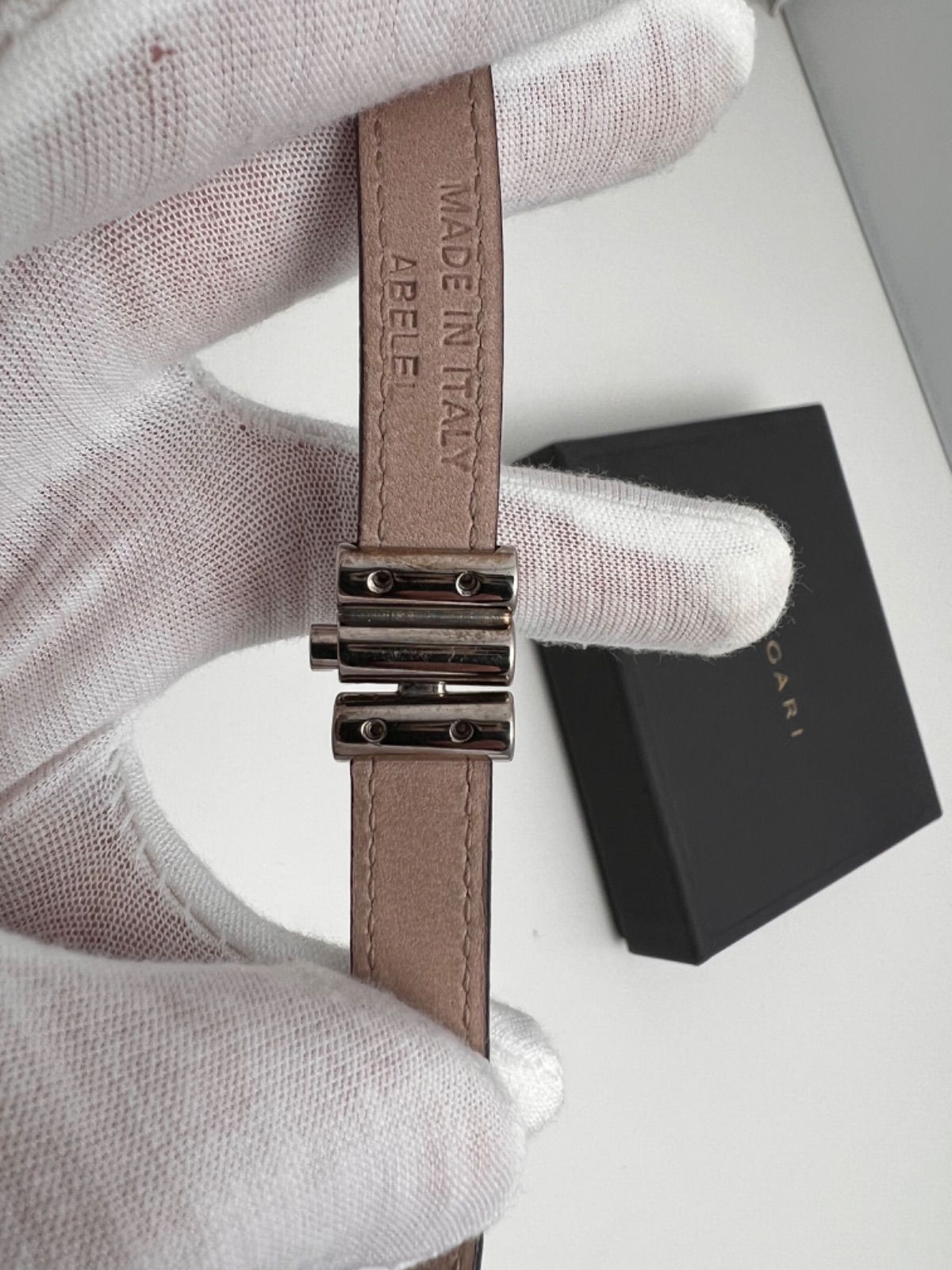 未使用品】ブルガリ BVLGARI レザーブレスレット チョーカー