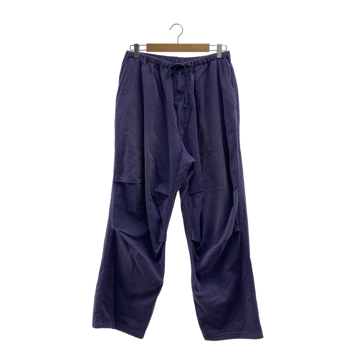 COMOLI | コモリ | 2025SS | コットンドリルニータックパンツ | 2 | FADE BLUE | フェードブルー | メンズ