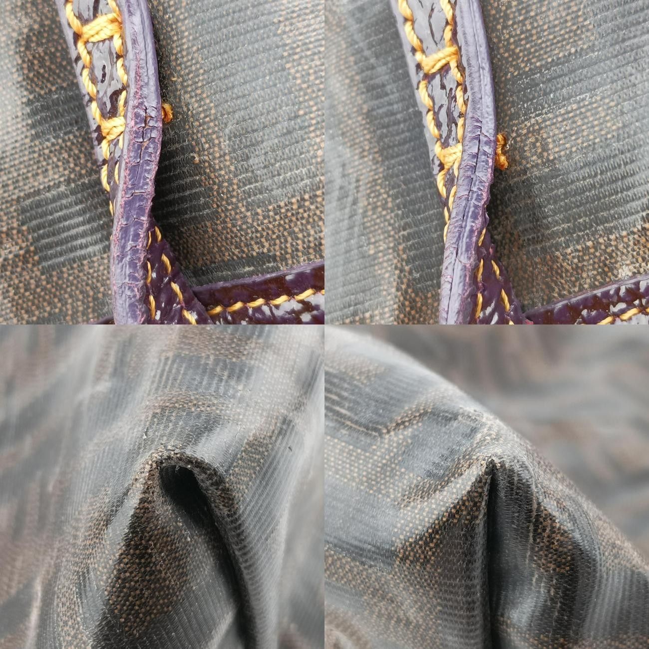 フェンディFendiズッカブラウンPVCコーティングキャンバス8BH1882241-8BH188-WTE-079