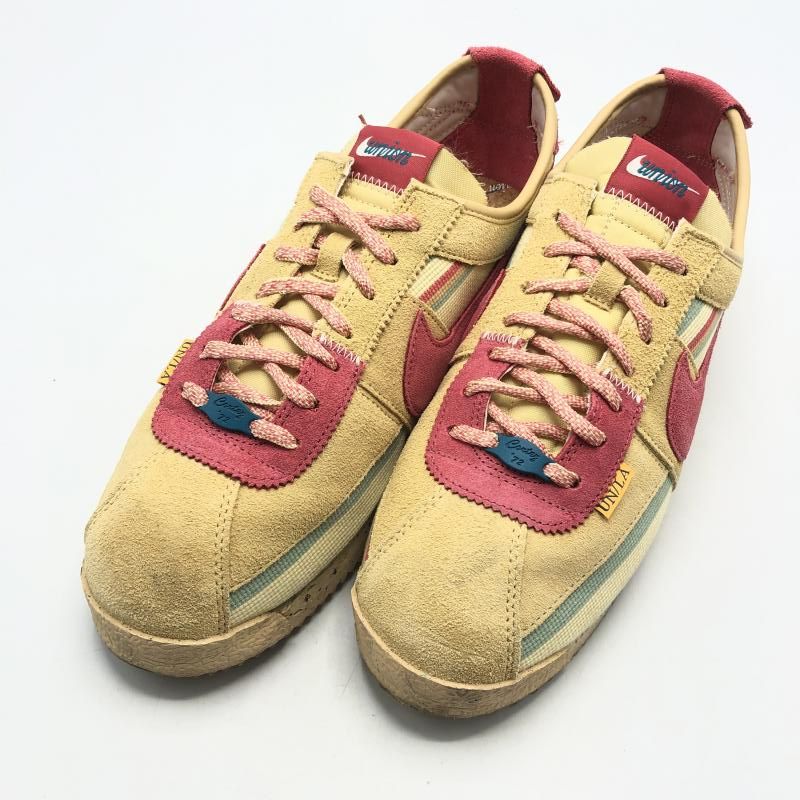 【中古】UNION × NIKE Cortez Red/Beige スニーカー 28.5cm DR1413-200 ベージュ ピンク ユニオン ナイキ[10]
