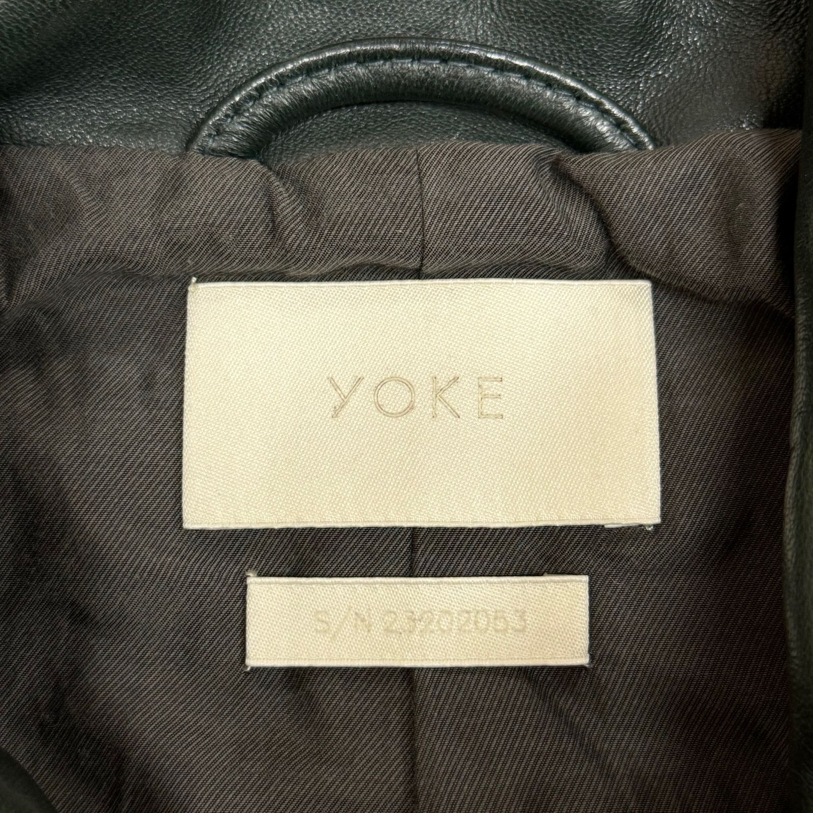 定価132000円 YOKE 22AW Cut Off Leather Car Coat カットオフ