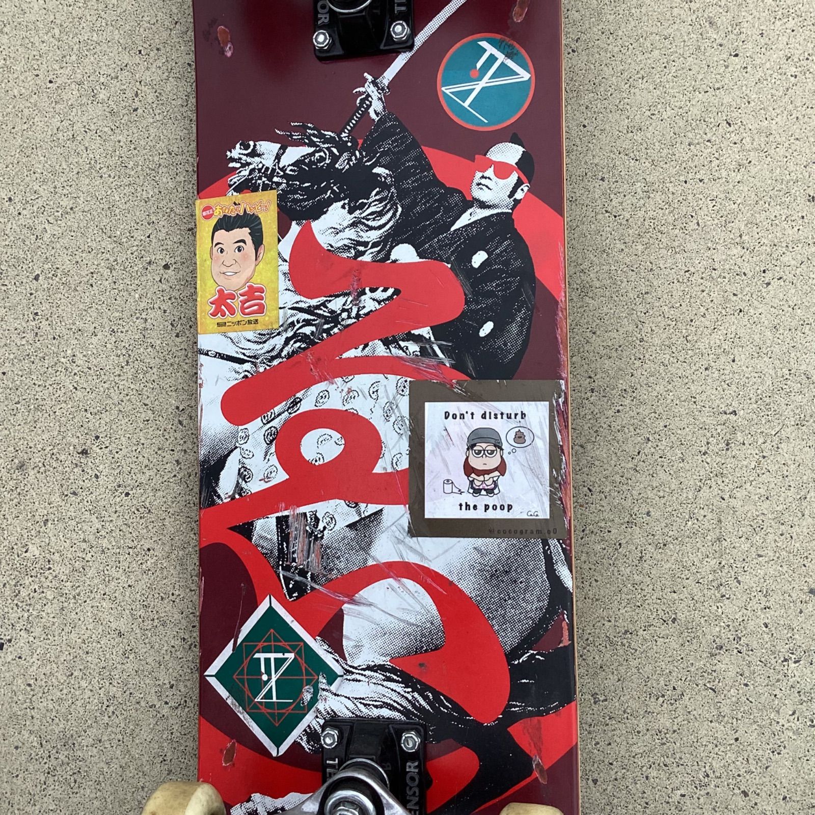 USED] COMPLETE EVISEN RED 8.0 inch deckデッキスケボー