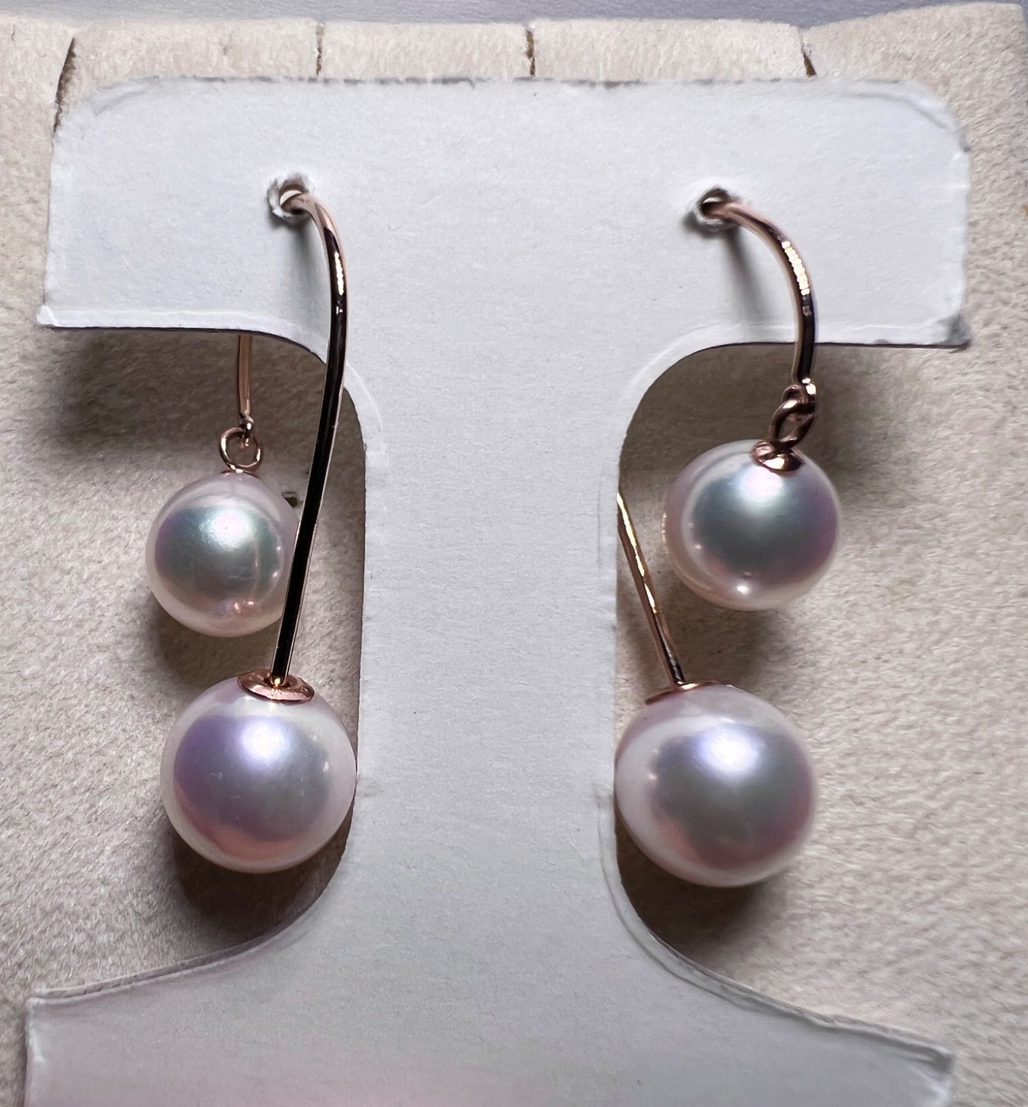 伊勢志摩 英虞湾産 8.9mm お越しものあこや真珠 ホワイト虹ピンク 伊勢