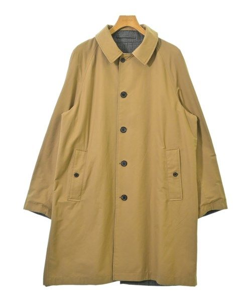 【未使用】LANVIN　ランバン　メンズステンカラーコート　ヘリンボーン　L LANVIN ステンカラーコート メンズ 【古着】【中古】【送料無料