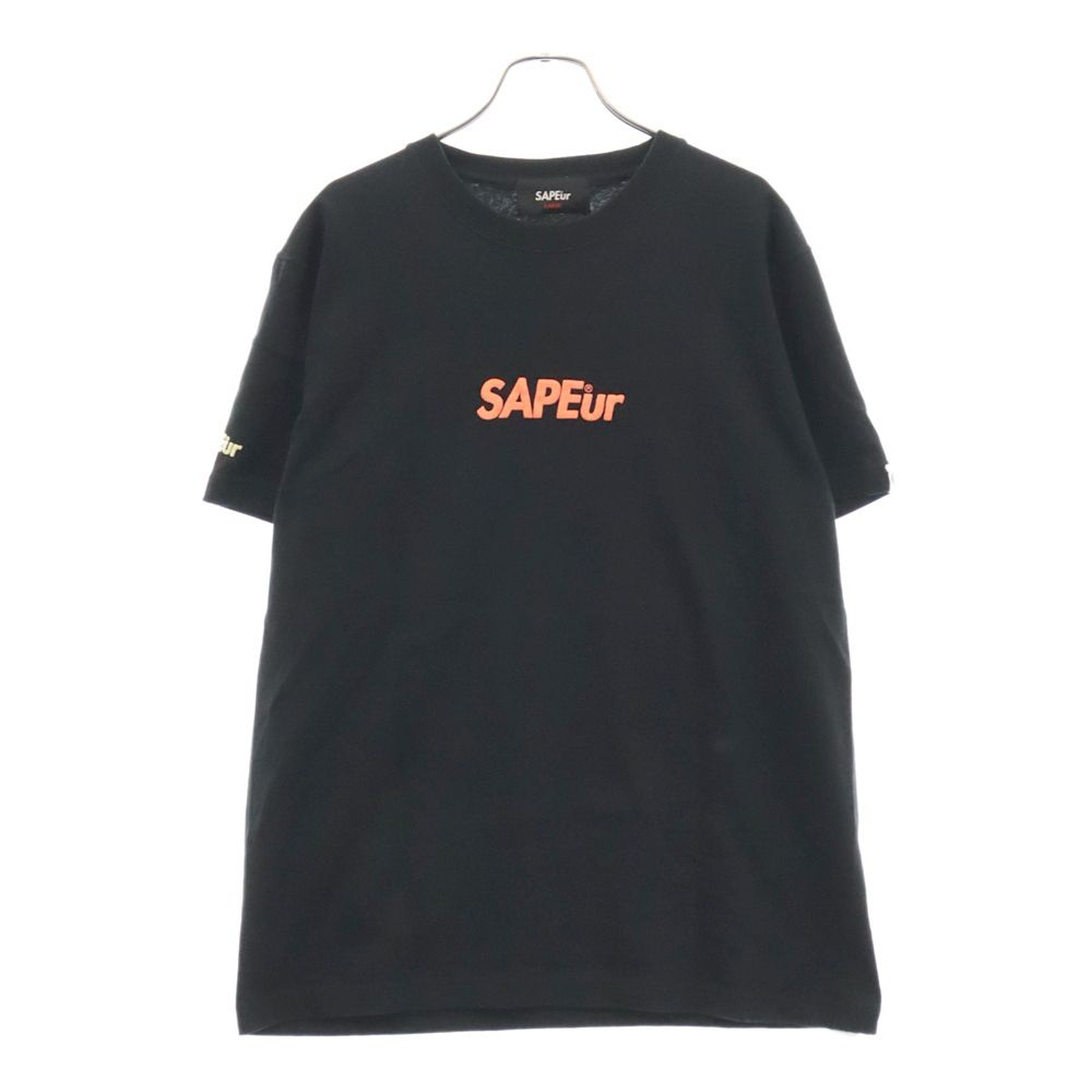 SAPEur (サプール) デニス ロッドマン バッグプリント半袖Tシャツカットソー ブラック - 正規版