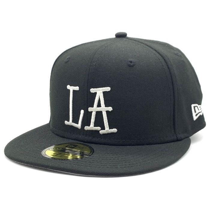Stussy ベースボールキャップ ブラック/ベージュ STUSSY ステューシー LA NEW ERA CAP ニューエラ 59FIFTY ベース
