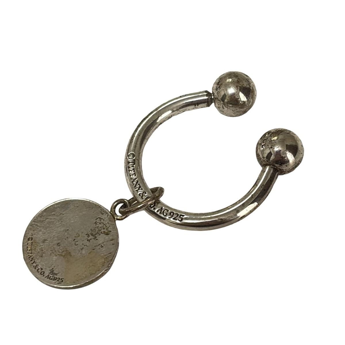 廃盤モデル】Tiffany シルバーキーリング イニシャルMチャーム