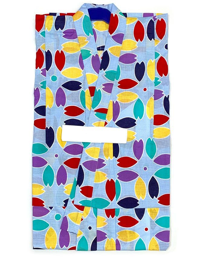ジュニア浴衣と作り帯2点セット 130cm