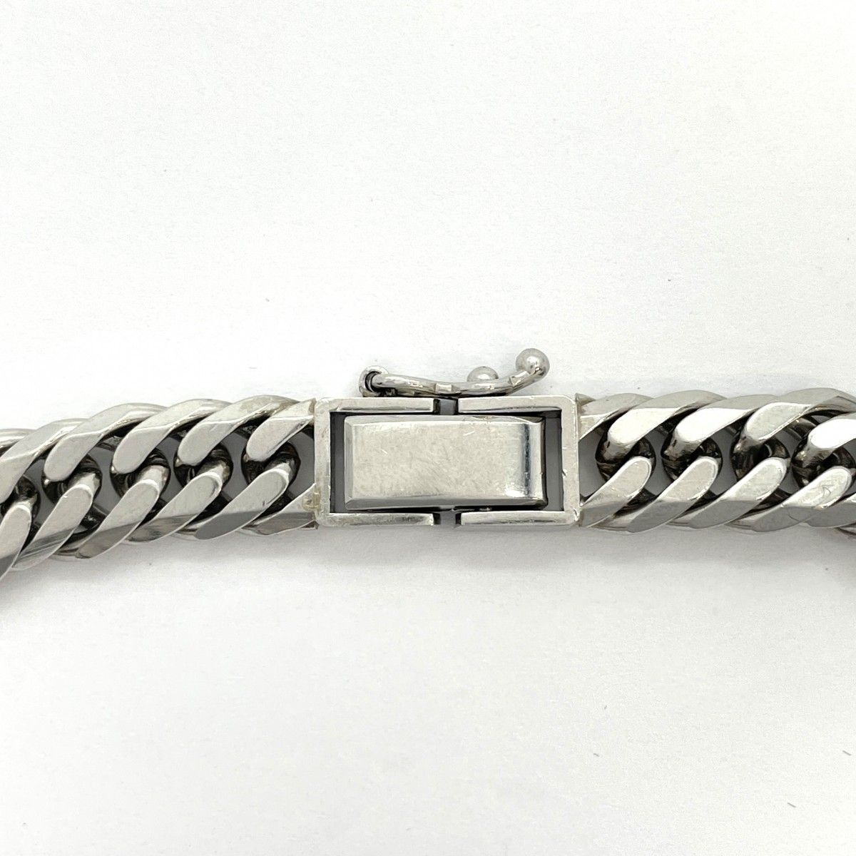 5khe067】喜平 ブレスレット Pt850 プラチナ 6面 ダブル 20.6cm 40.7g  