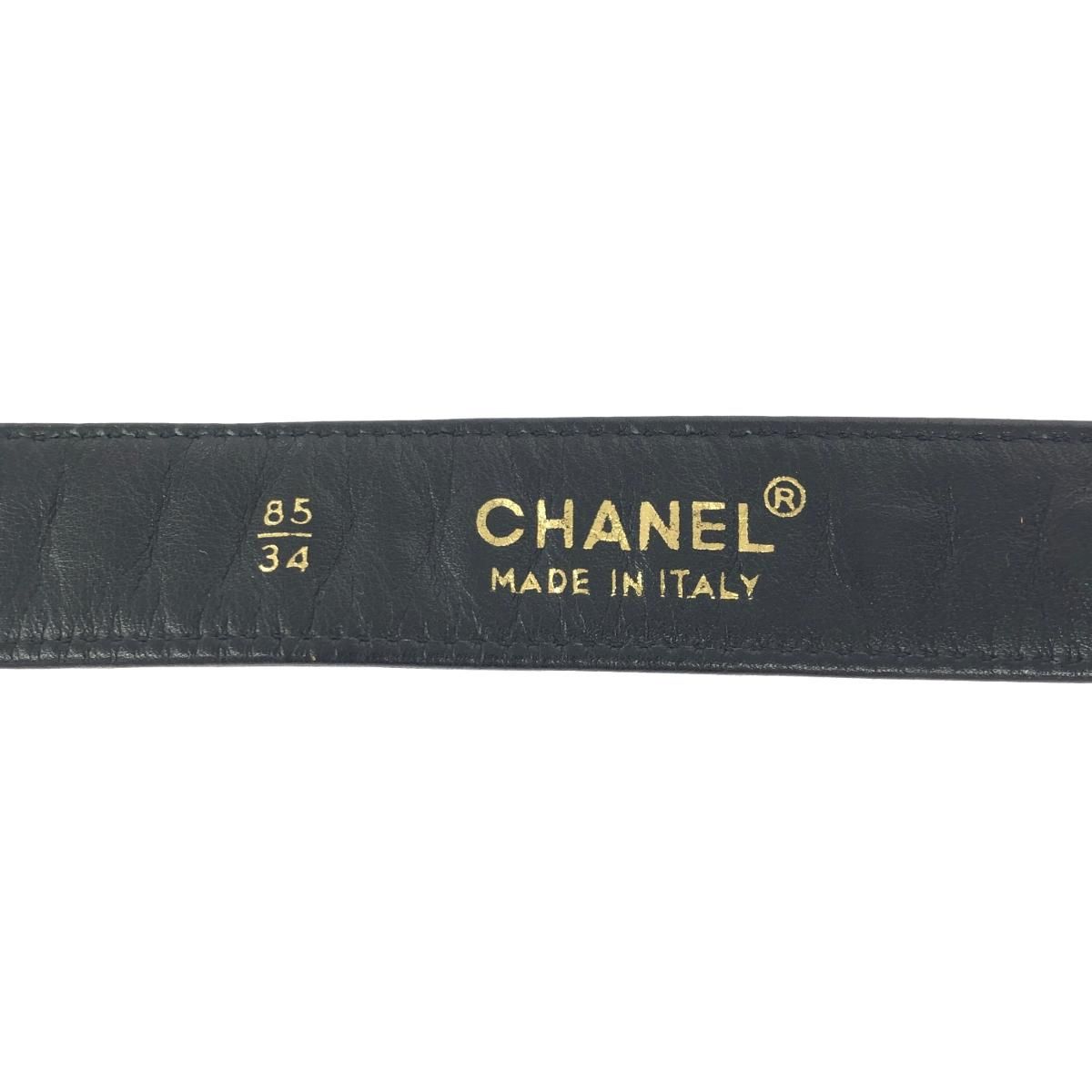 CHANEL シャネル ベルト ヴィンテージ/レザー/ゴールドチェーン
