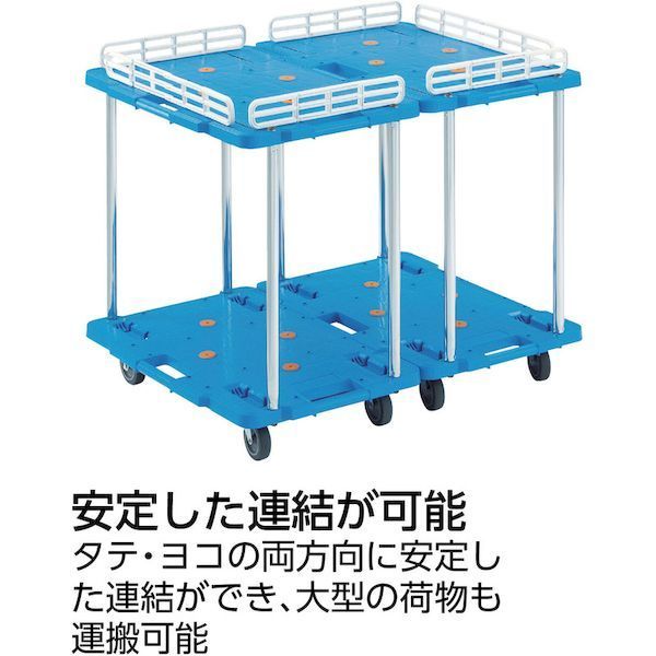 台車 【新品・7営業日以内発送】トラスコ中山 TRUSCO MPB-503K-GN 樹脂製台車 ルートバン ３段式 こぼれ止め１段付 ３７０Ｘ５００ 緑 MPB503KGN【沖縄離島販売】