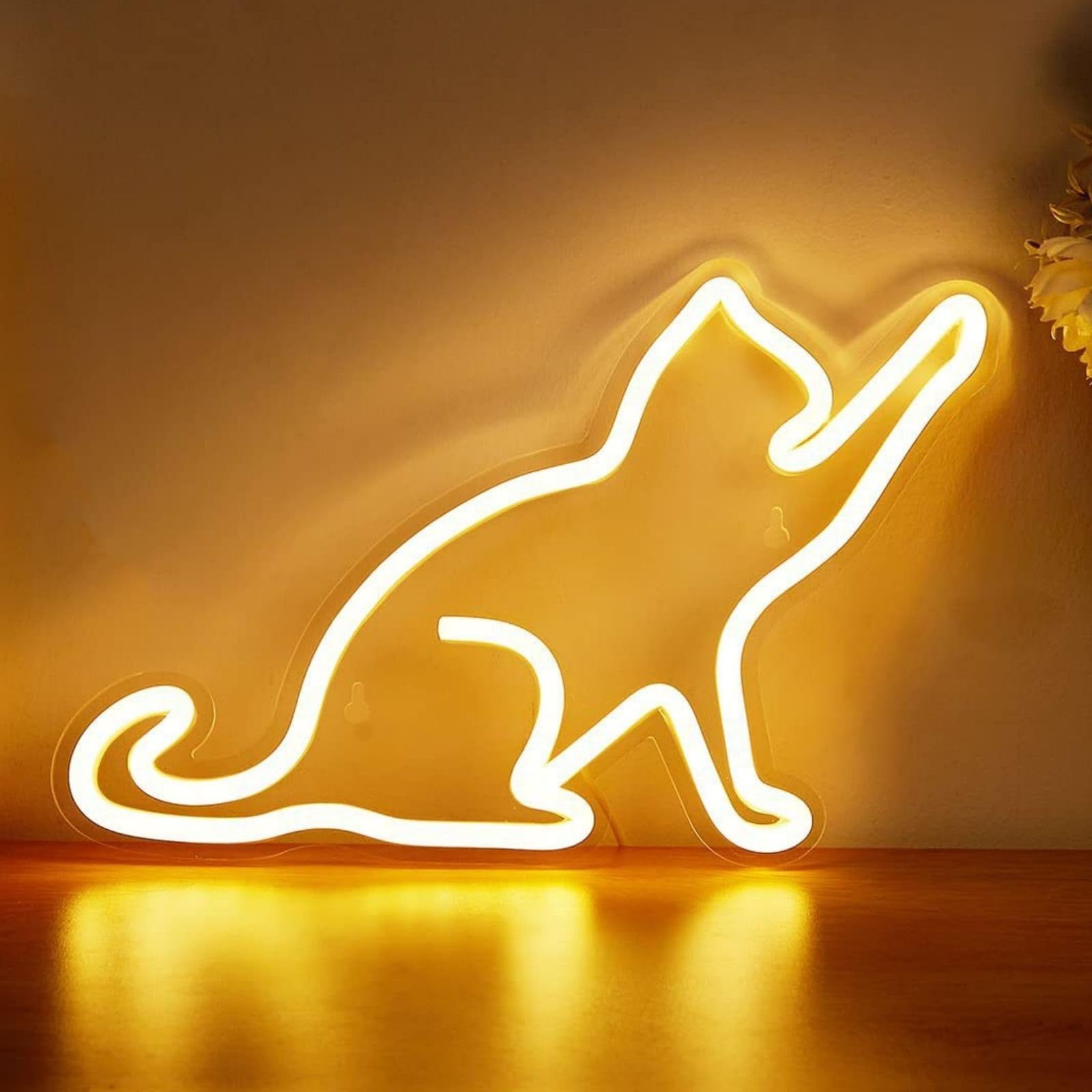 招き猫　デザイン　ネオン管 木製ホイルマグネット】ネオン鳥居招き猫JAPAN | 奈良の愛らしい