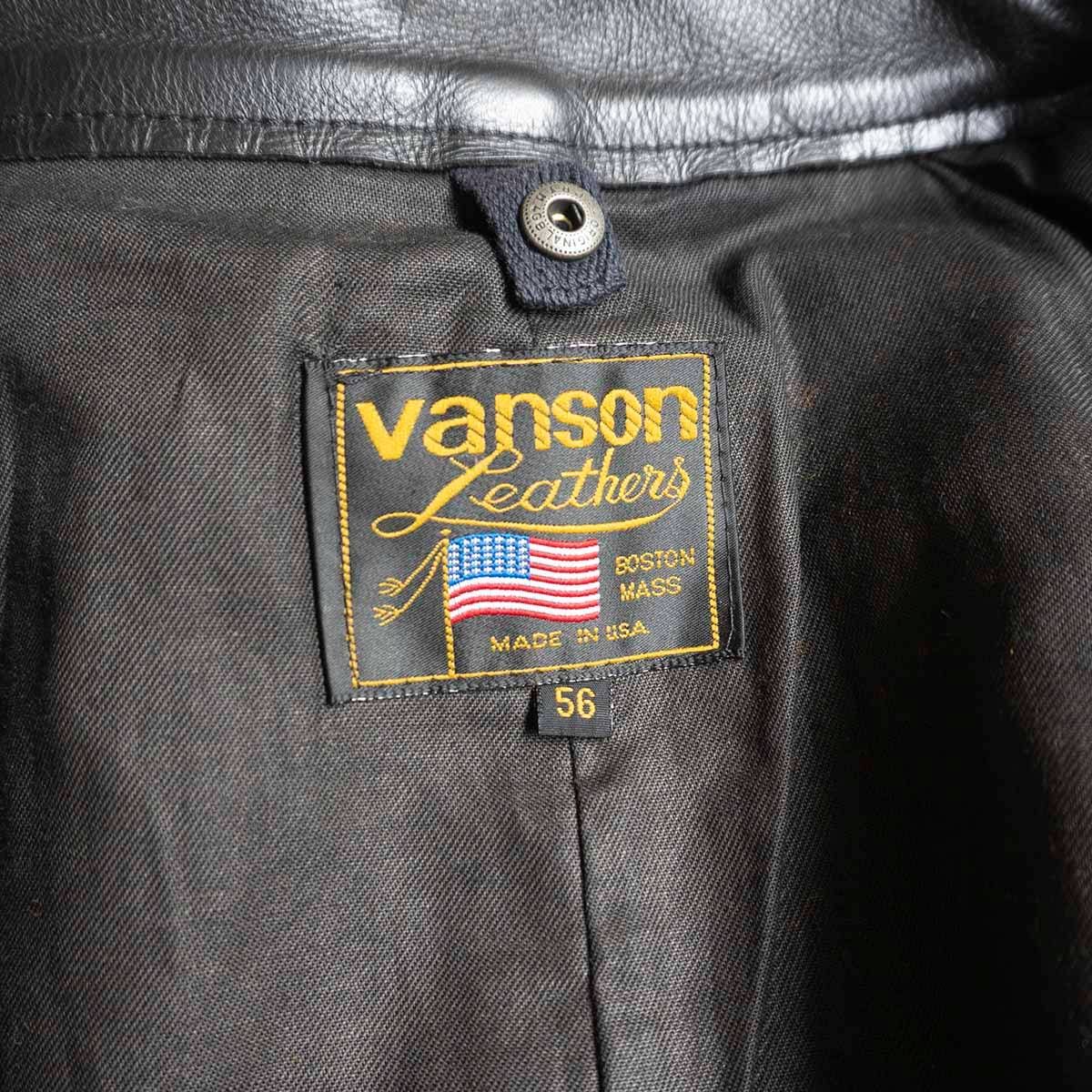 美品/キングサイズ】 VANSON 【MANX/ライダース ジャケット】56
