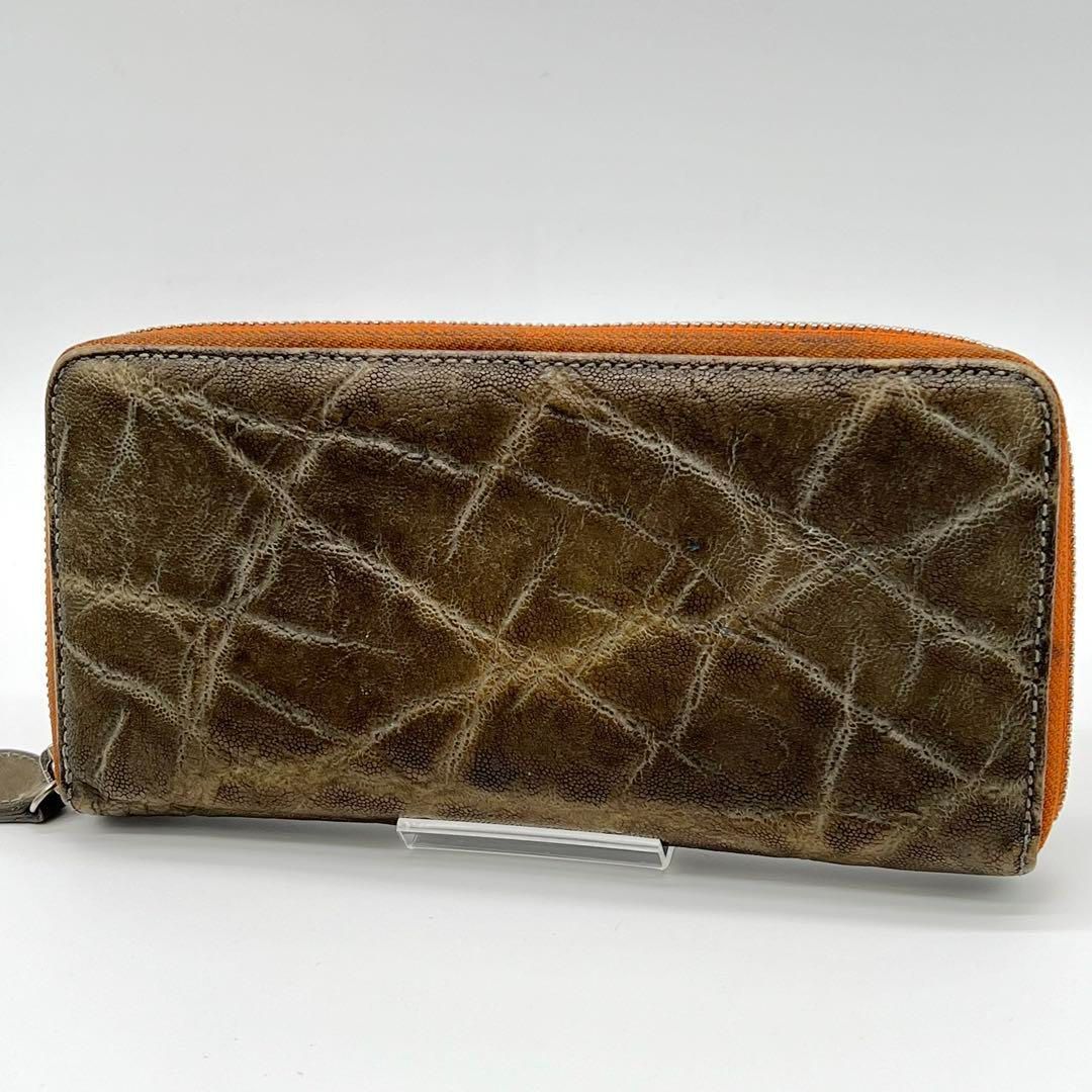 Chapllin エレファントレザー 象革 長財布 ヴィンテージ 緑