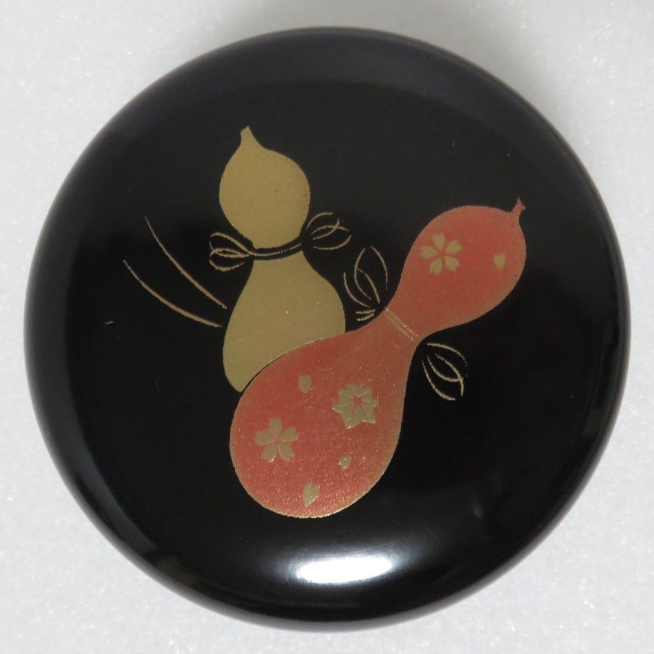 茶道具さくら🌸 木製 瓢蒔絵 黒塗 千筋茶箱揃 瓢蒔絵3点セット