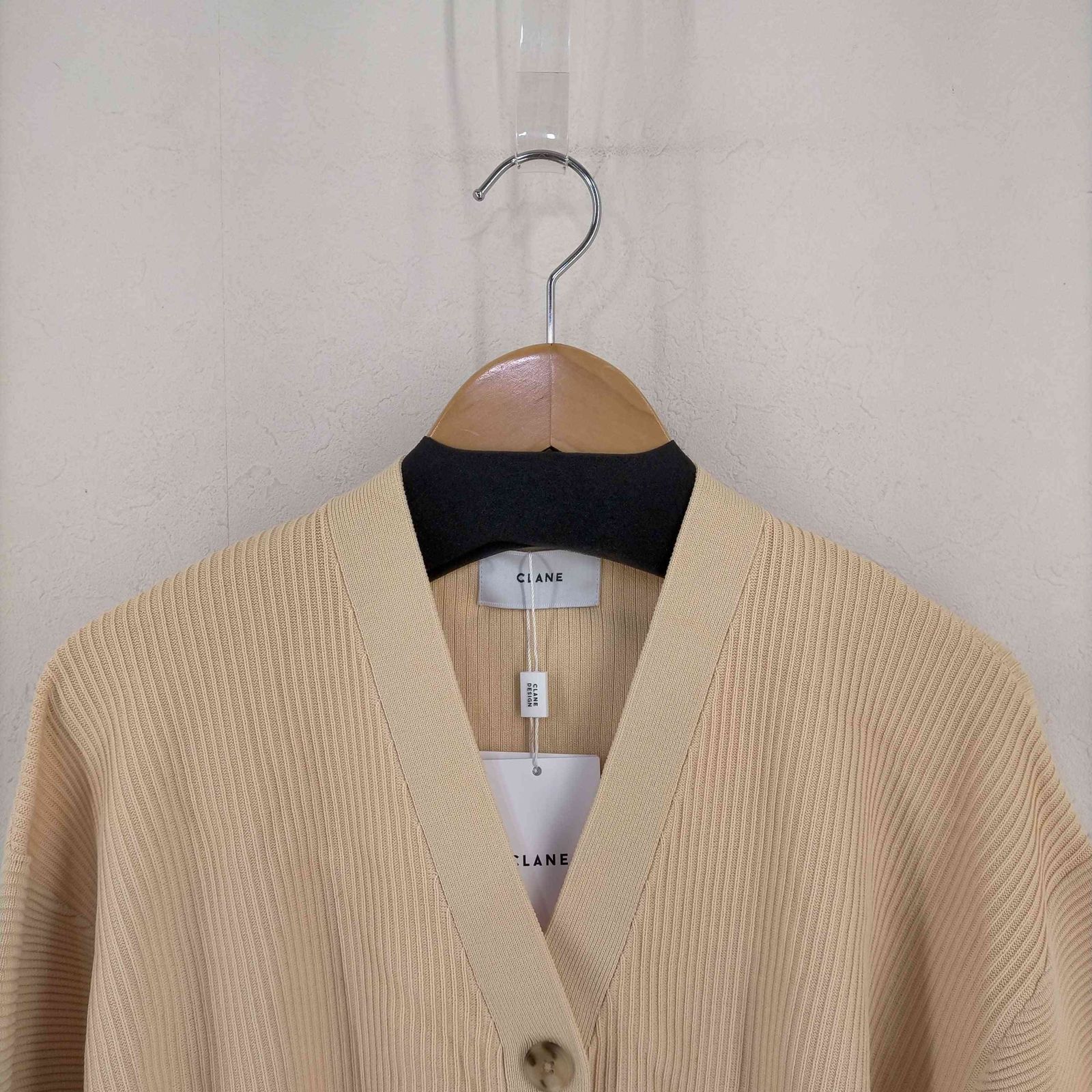 クラネ CLANE CURVE SLEEVE KNIT CARDIGAN レディース JPN：1 - メルカリ
