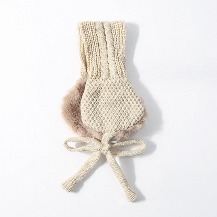 キッズ用 イヤーマフファー 防風 耳当て 女の子 男の子 子供 耳あて ニット コンパクト ふわふわ 軽量 スキー 雪遊び フェイクファー イヤマフ イヤーウォーマー 防寒対策 ベビー 耳 あったか xsp2694