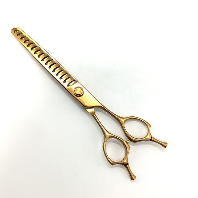 シルバーラインSilverLine ゴールドパンパン手品ハサミSUM7016 トリミングシザー 右利き セニング トリマー ペット 7インチ sc2045