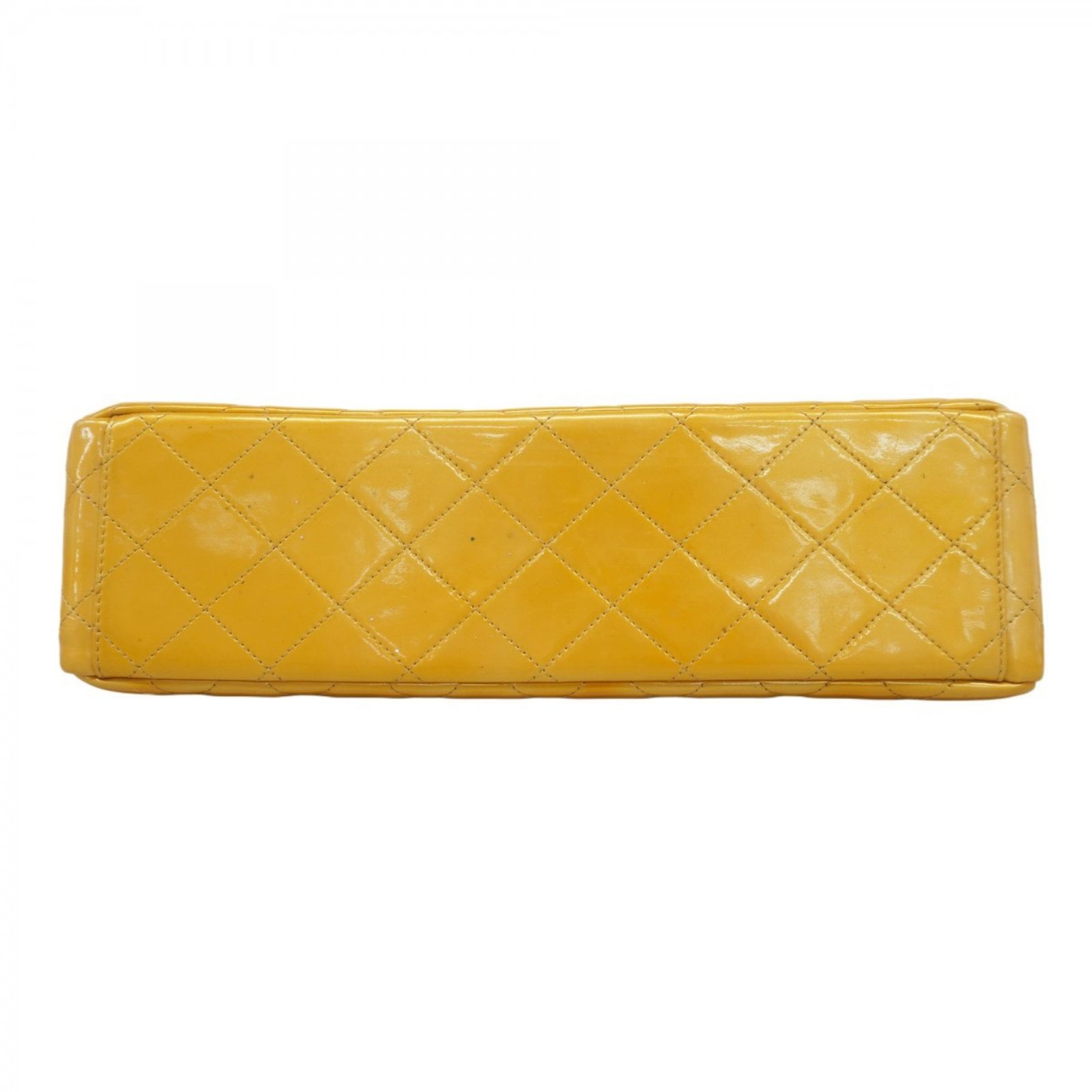 CHANEL シャネル パテント イエロー チェーンショルダーバッグ シャネル(Chanel) シャネル ショルダーバッグ デカマトラッセ W