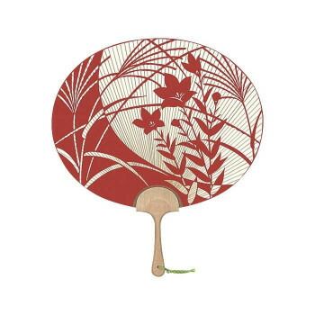 MADE IN JAPAN 特大小判型うちわ 洛北 片面透かし 1072