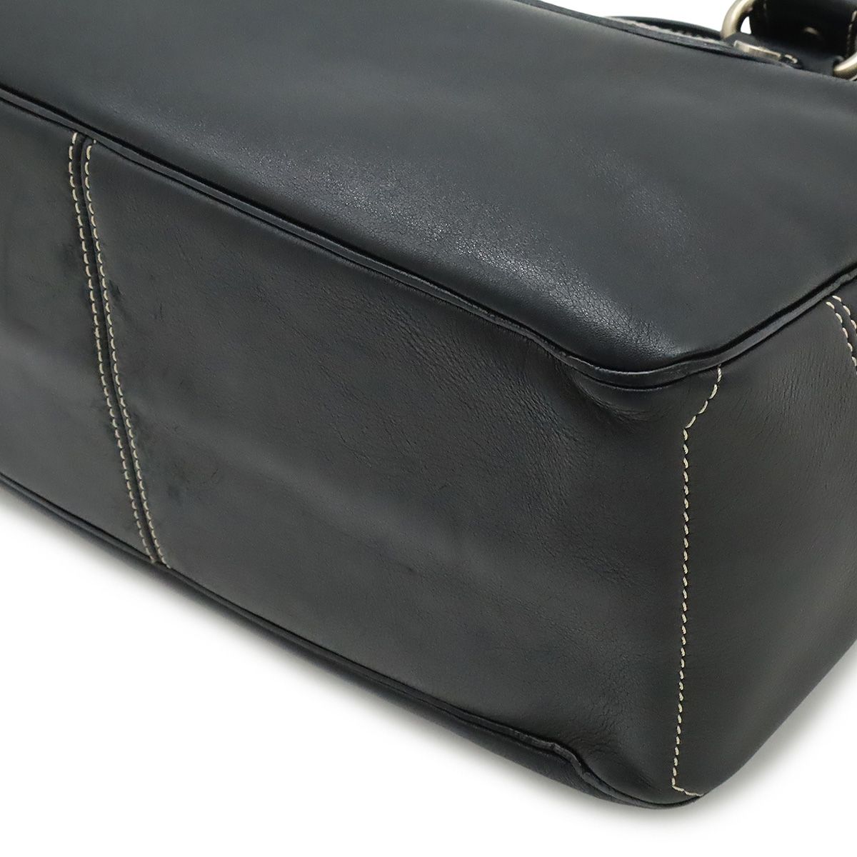 CELINEハンドバッグ　トートバッグ　ブラック　キャンバスレザー　シルバー金具 CELINE セリーヌ ブギーバッグ ハンドバッグ トートバッグ