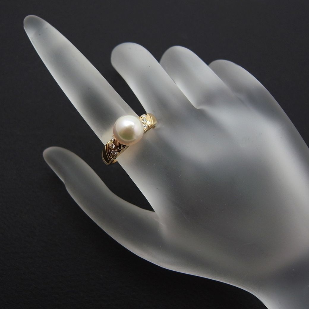 MIKIMOTO - ミキモト アコヤ パール ダイヤ リング 8.2mmの通販