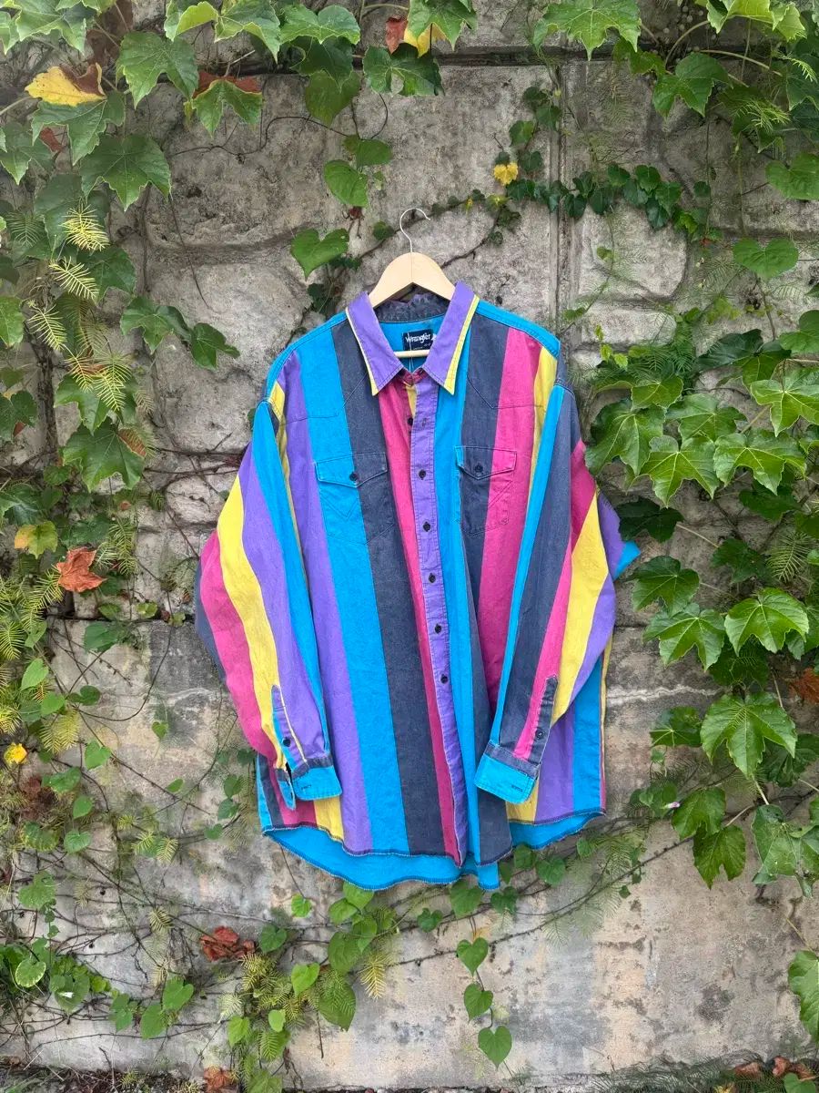 90s wrangler ブラシポッパー ハードフェーディング ヴィンテージ シャツ Wrangler(ラングラー)