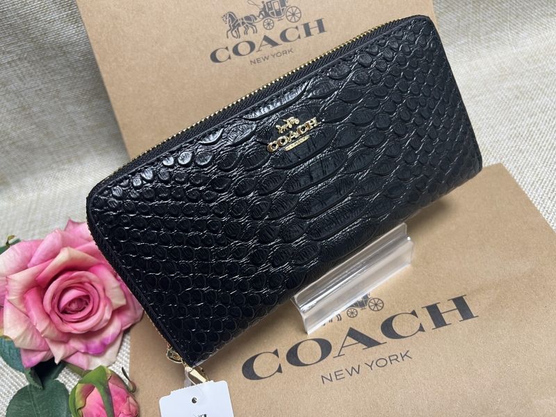 コーチ COACH 財布 シグネチャー スネーク型押し エンボスドスネーク