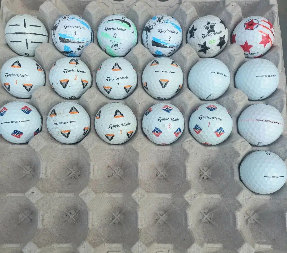  テーラーメイド ゴルフボール 70 区 TP 5 x ツアーレスポンス ラタン ロストボール その他 ゴルフ