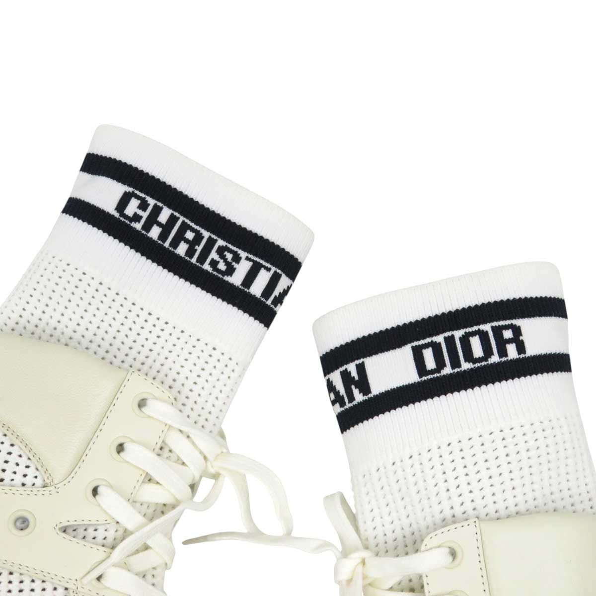 ディオール ロゴ ソックスブーツ KDI720KNC レディース ホワイト Dior アパレル 小物 KIN-KAAI_COM