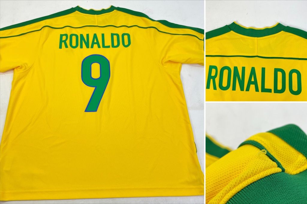 Nike Brazil 1998 Reissue Soccer Jersey Ronald Marking Ver