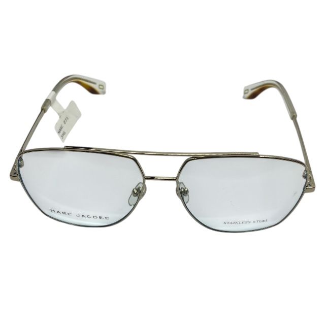 マークジェイコブス MARC 271 3YG 140 58-14 眼鏡 メガネ アイウェア パイロット ステンレススチール クリア メタル ロゴ MARC JACOBS