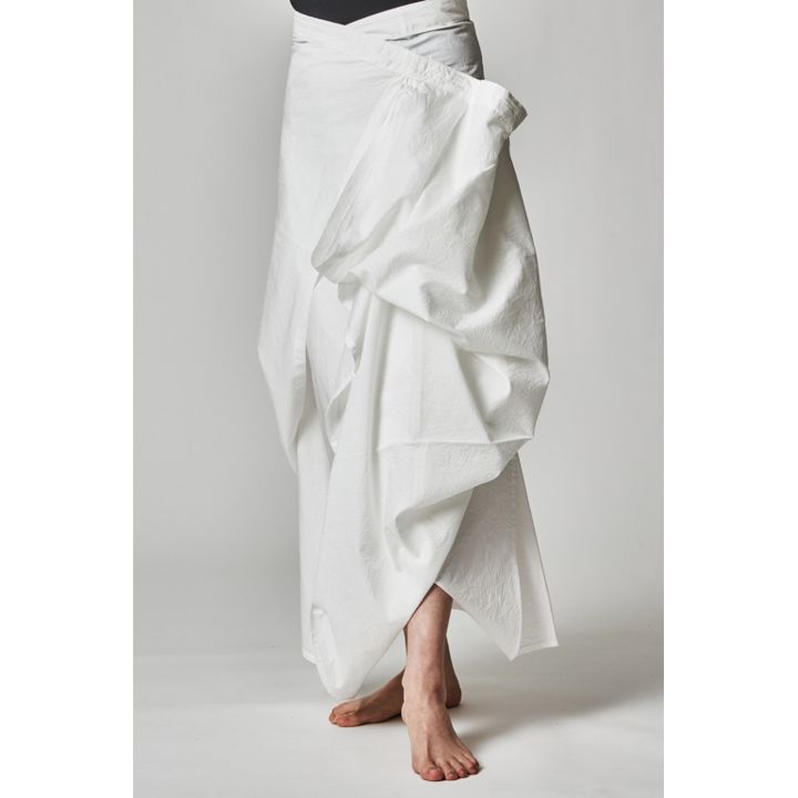 Washer finish cotton poplin deform skirt [1016.Ten.Quadrillion