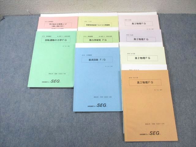 【解答付き】SEG 高2 物理セット SEG (科学的教育グループ) 高2 物理 受験物理演習FGクラス問題集