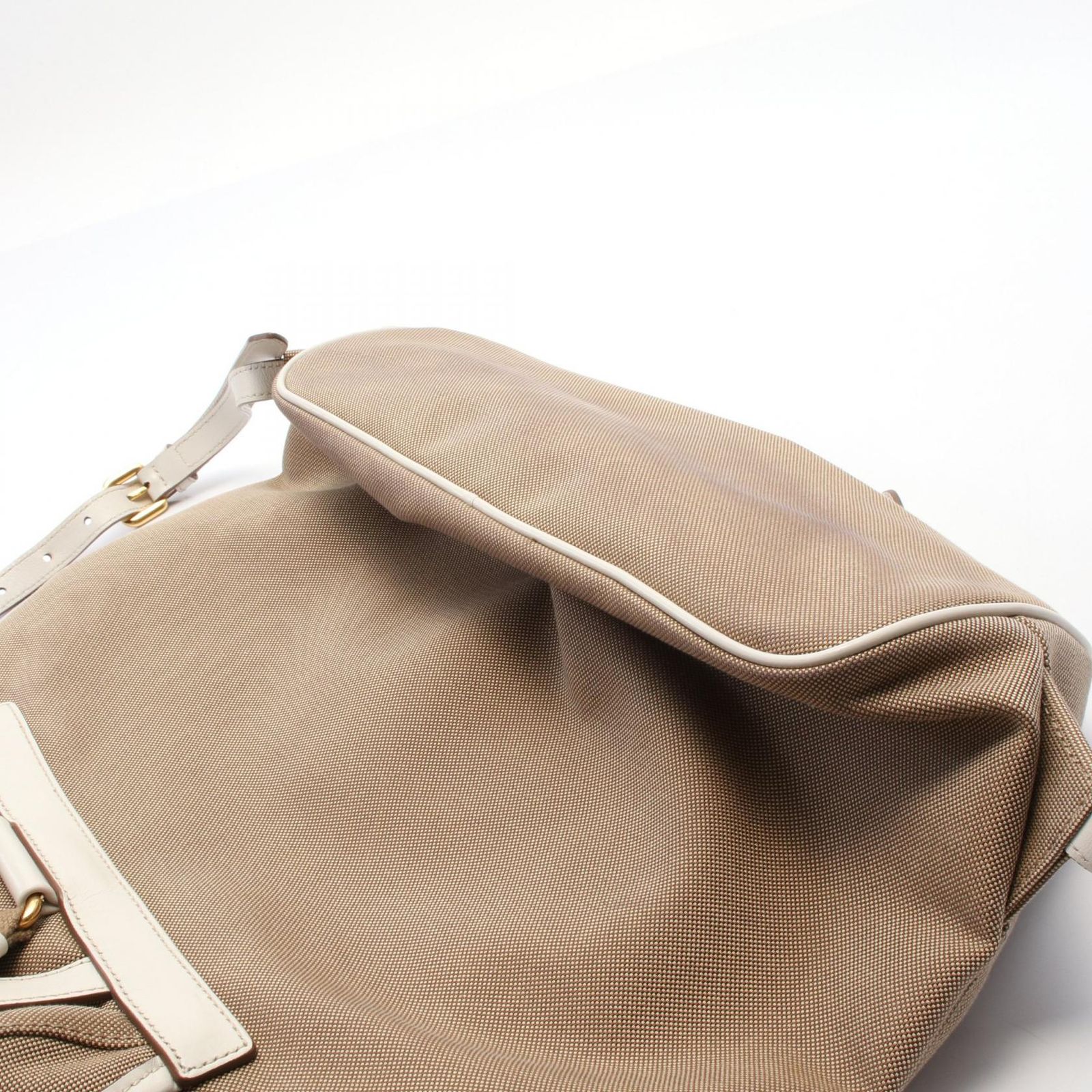 PRADA ベージュ バックパック ロゴジャガード　1BZ677 PRADA 中古 プラダ リュック レディース ブランド ロゴ