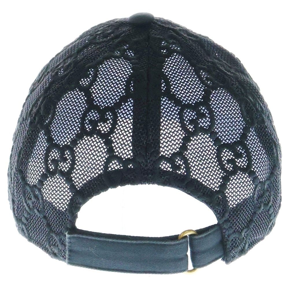 グッチ GUCCI メッシュ ベースボールキャップ 帽子 579155 GUCCI (グッチ) GGエンブロイダリー メッシュキャップ ブラック